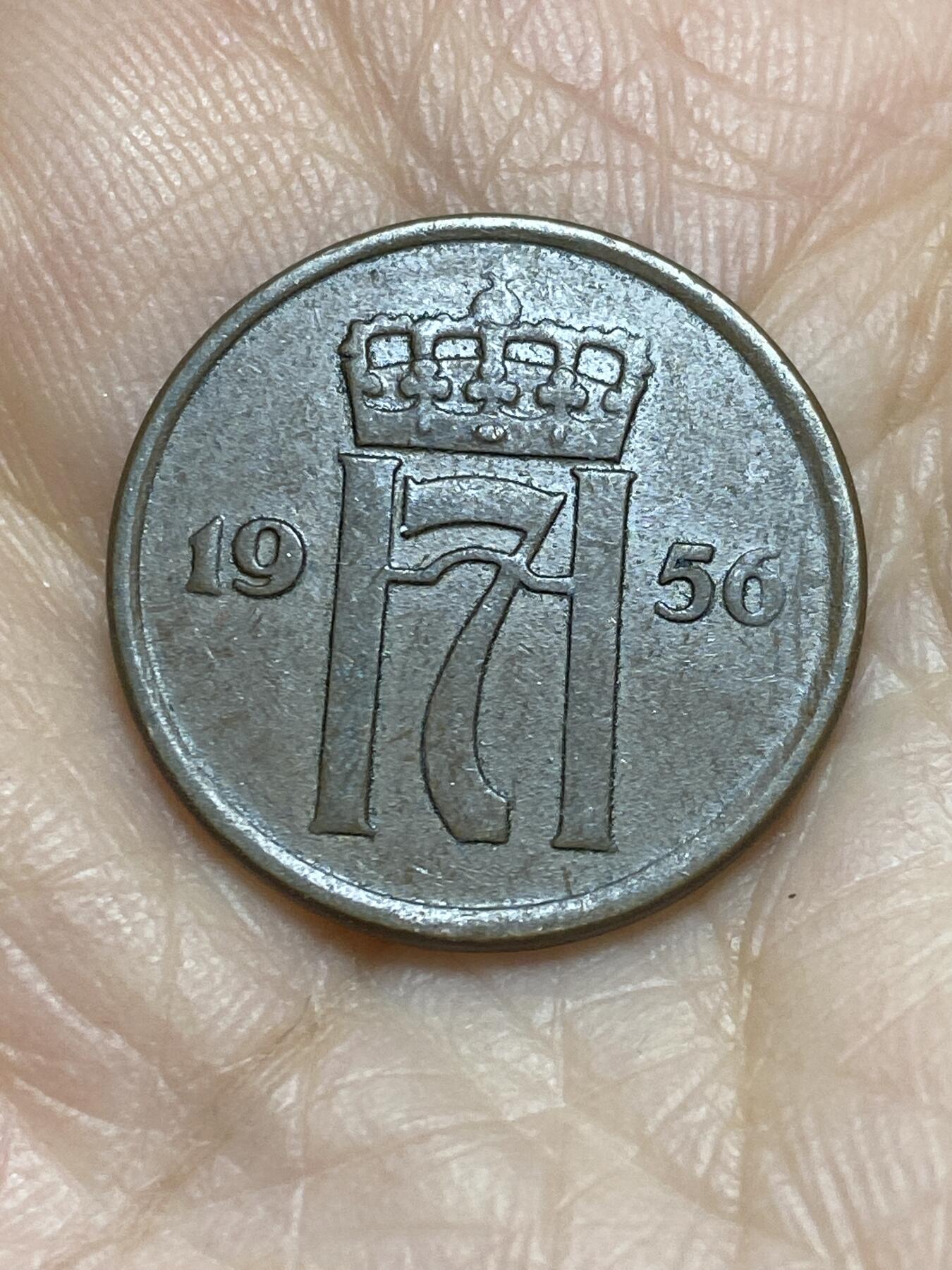 2025年第一百二十一场(总第一百四十七场）外国好品散币(免佣金) 挪威🇳🇴1956年2欧尔