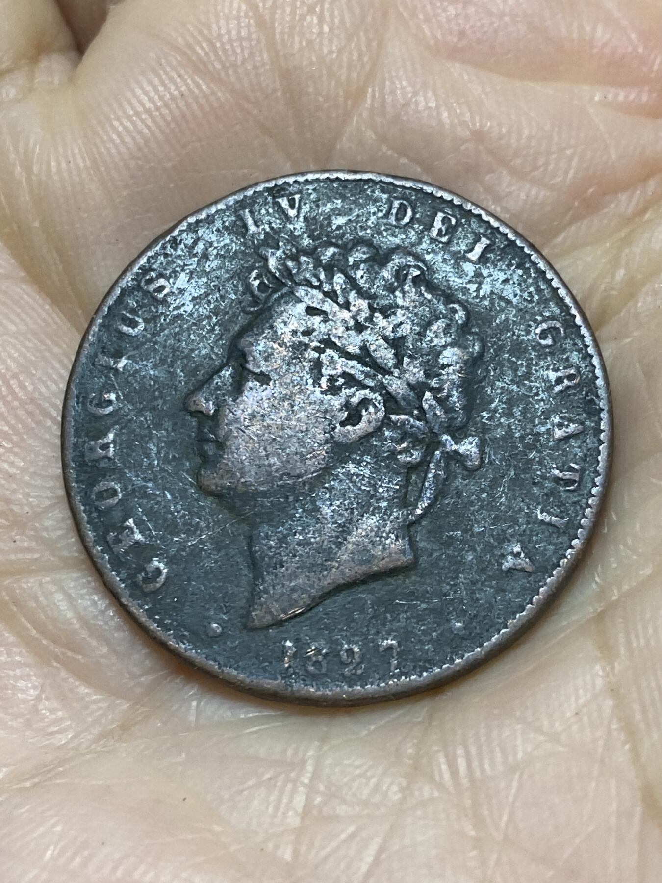 2025年第一百二十一场(总第一百四十七场）外国好品散币(免佣金) 英国🇬🇧1827年半便士(乔治四世时期)