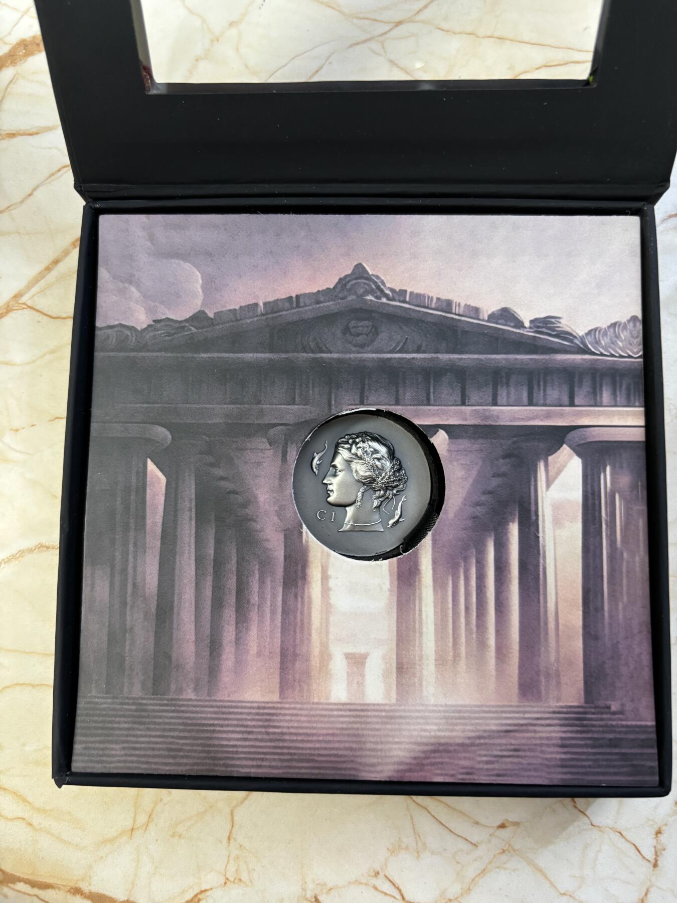 第180期拍卖【长期征集拍品】【北京币展专场】 库克2023年希腊神话泉水女神纪念银币，999银，发行1500枚，有氧化