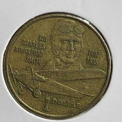 【澳大利亚硬币】限时专场 - 飞行员查尔斯史密斯 1997年 澳大利亚 1澳元一枚