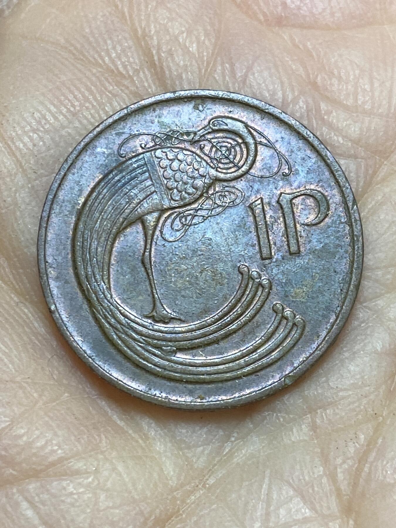 2025年第一百二十一场(总第一百四十七场）外国好品散币(免佣金) 爱尔兰🇮🇪1980年1便士(共和国时期第二套第一版，青铜材质无磁版)