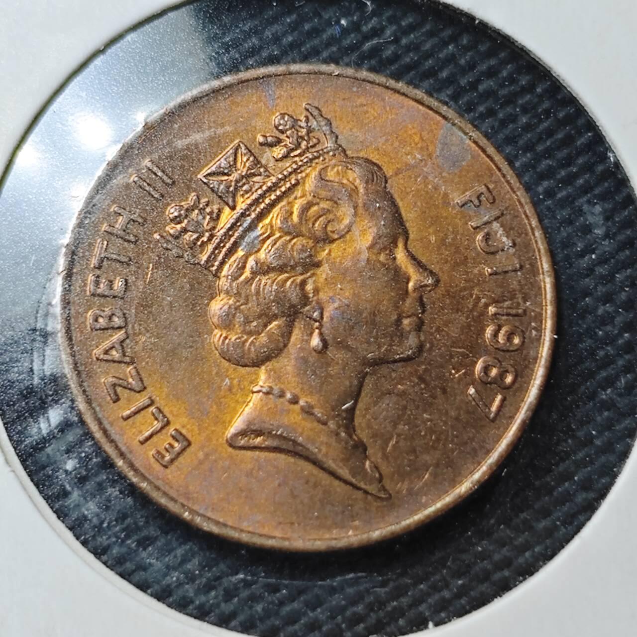 KK钱币收藏小铺  第363场  2月预留时间 周末发货  1987斐济2分