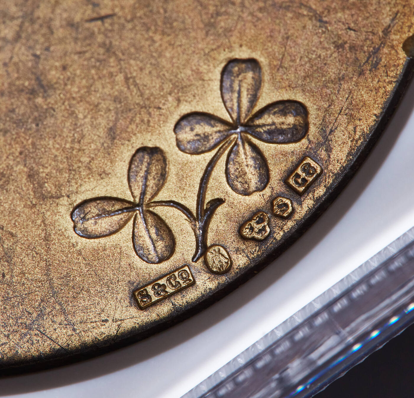 【俄甄集藏】2025年(044)11-12星期三晚 19:30 全场包邮 瑞典19世纪畜牧业推广牧羊镀金大银章，NGC MS62，高浮雕，直径45mm