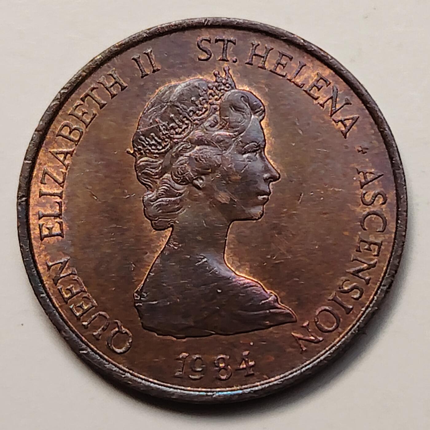 布加迪🐬～世界钱币(上海)🌾第 256 期 /  各国套币和散币 亚松森岛 1994年 1便士