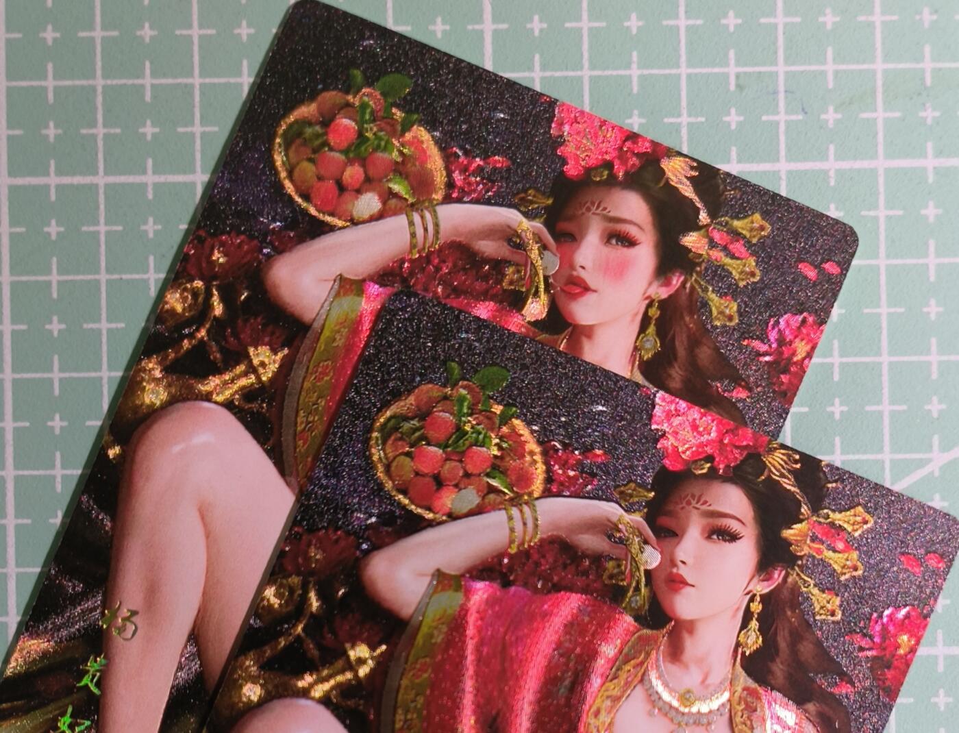 C先生卡牌 第15期 元集纪·刷子签·罐儿签·毒瘤签(持续收拍品中...) 【粗闪】星宿卡牌《玄媚鉴》杨贵妃 双服饰