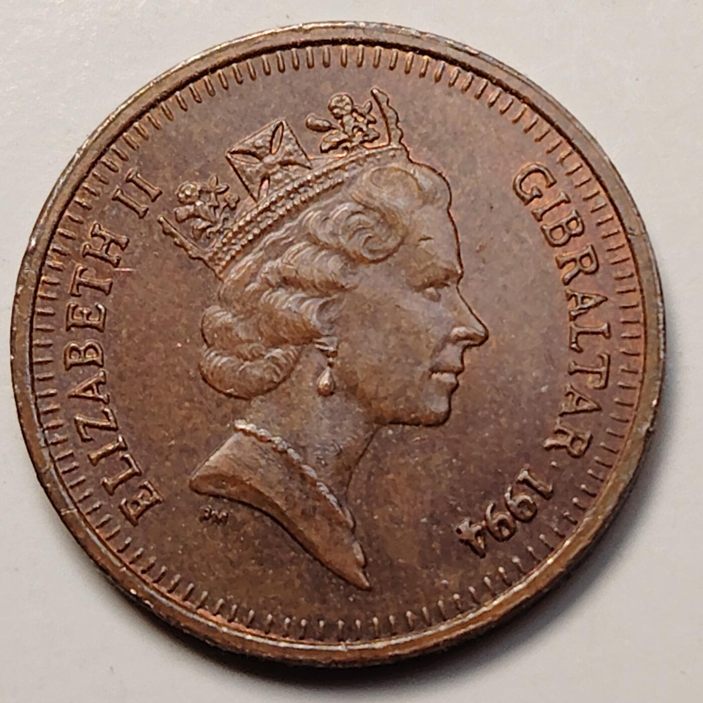 布加迪🐬～世界钱币(上海)🌾第 256 期 /  各国套币和散币 直布罗陀🇬🇮 1994年 1便士