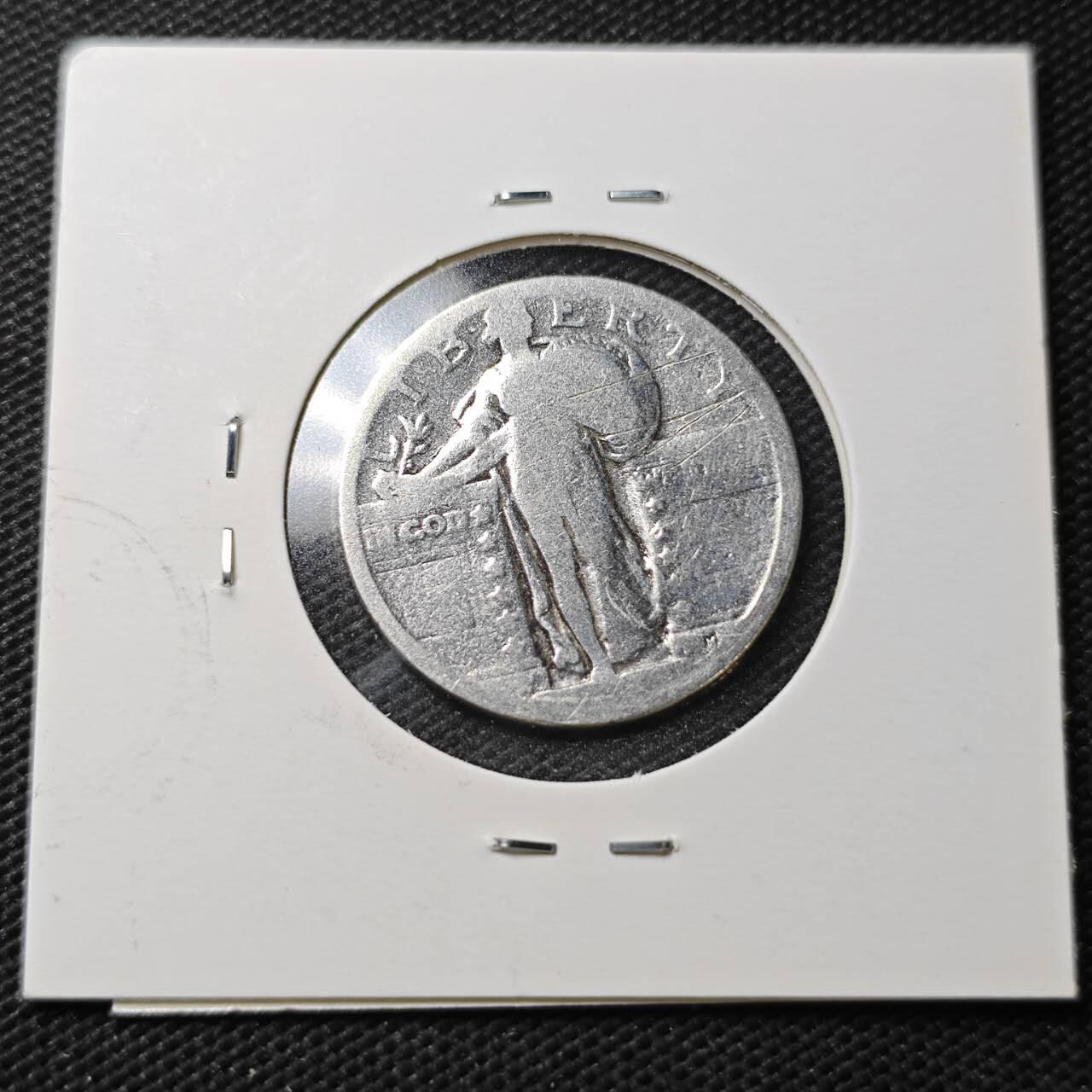 KK钱币收藏小铺  第363场  2月预留时间 周末发货  美国站人飞鹰25分银币