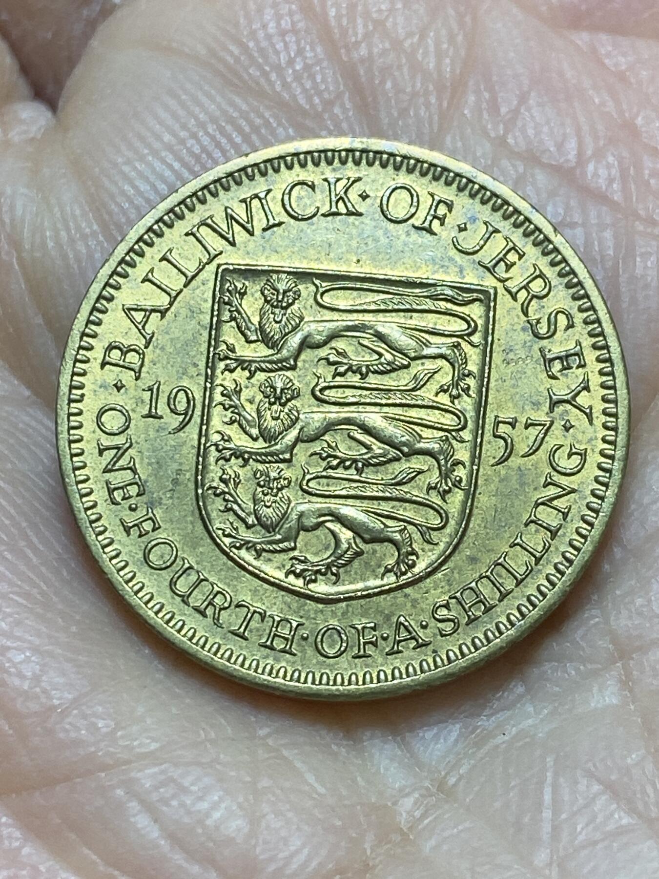 2025年第一百二十一场(总第一百四十七场）外国好品散币(免佣金) 英属泽西岛🇯🇪1957年1/4先令