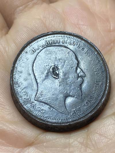 2025年第一百二十一场(总第一百四十七场）外国好品散币(免佣金) - 少见–英国🇬🇧爱德华七世铜印章，直径29.4毫米，厚7.5毫米，重35.79克