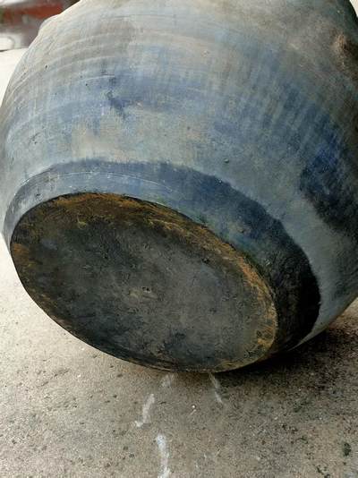 黑陶异形莲花缸  全品 - 黑陶异形莲花缸  全品