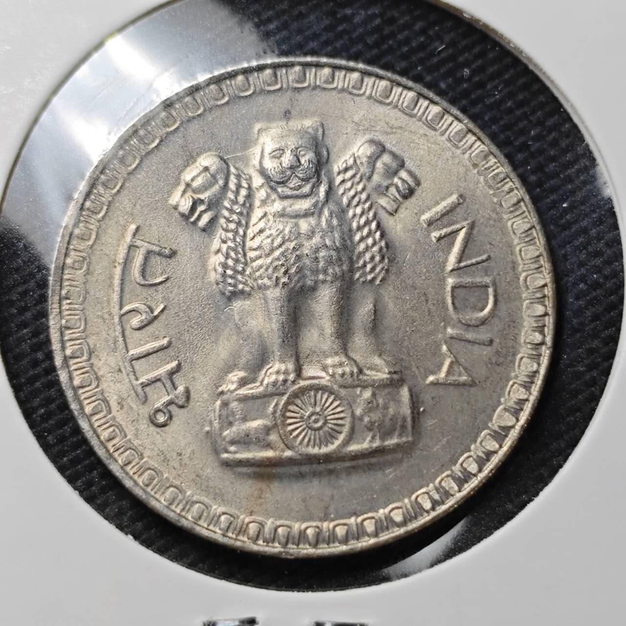 KK钱币收藏小铺  第363场  2月预留时间 周末发货  1976印度1卢比 大卢比 好品