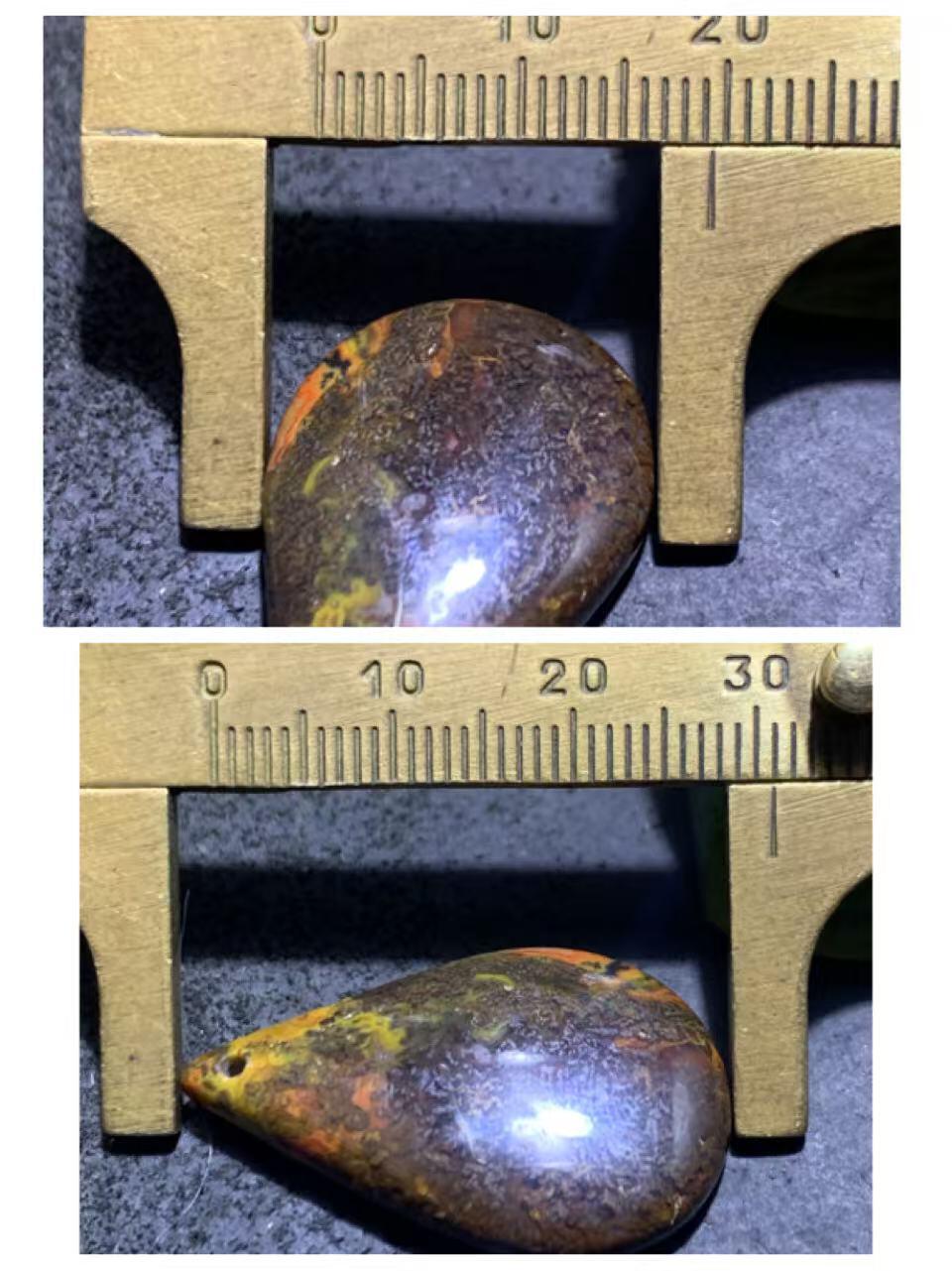 精美高玉化原皮草花纹战国红玛瑙吊坠一个，