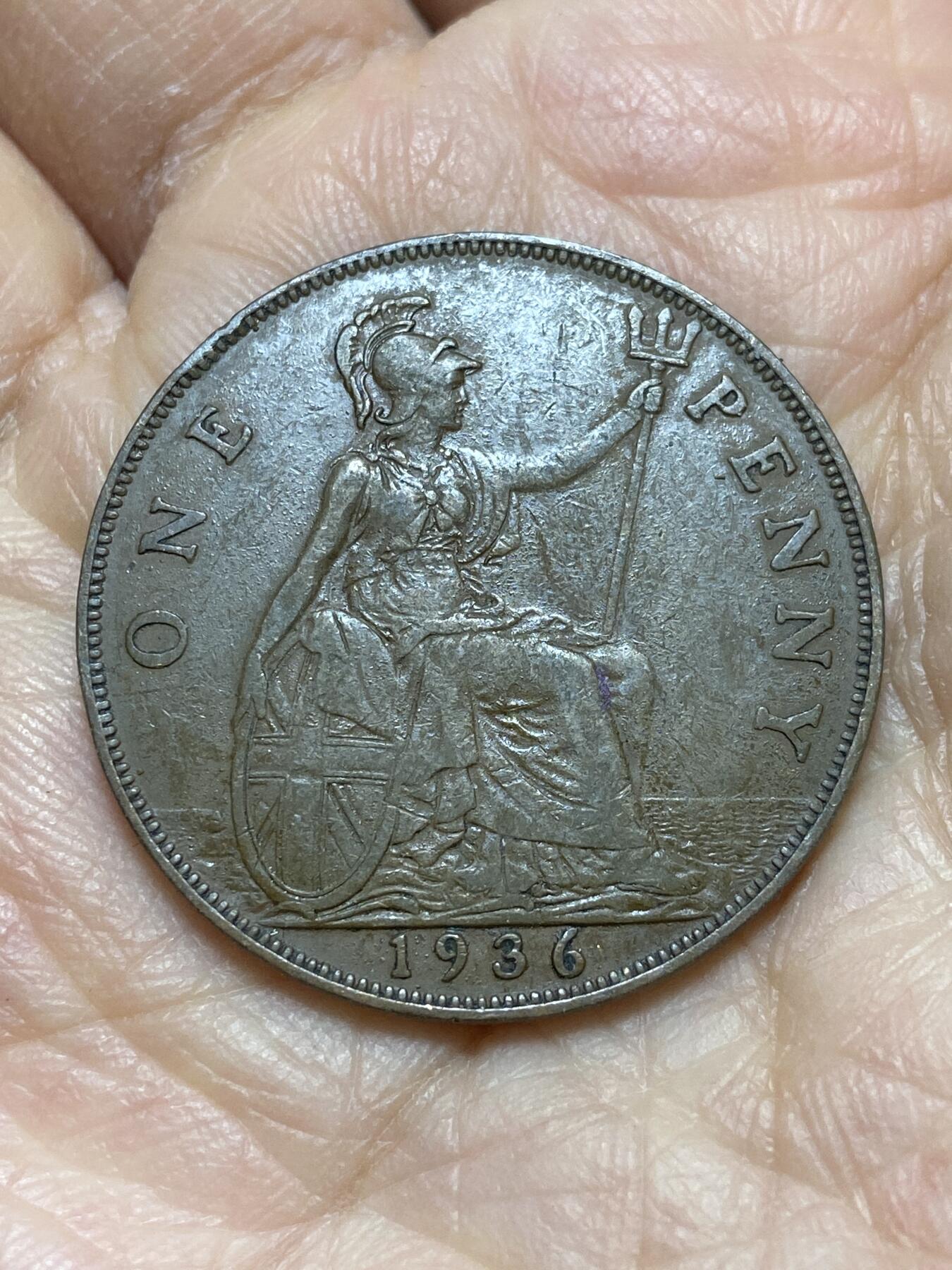 2025年第一百二十一场(总第一百四十七场）外国好品散币(免佣金) 英国🇬🇧1936年1便士(乔治五世逝世年，第三版关门年)