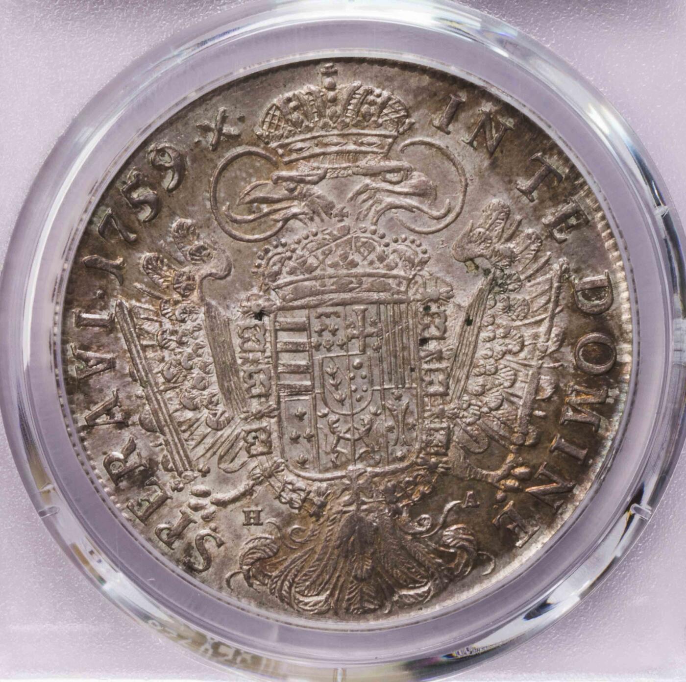 PCGS-MS62 1759神罗弗朗茨一世泰勒大银币 唯一冠军