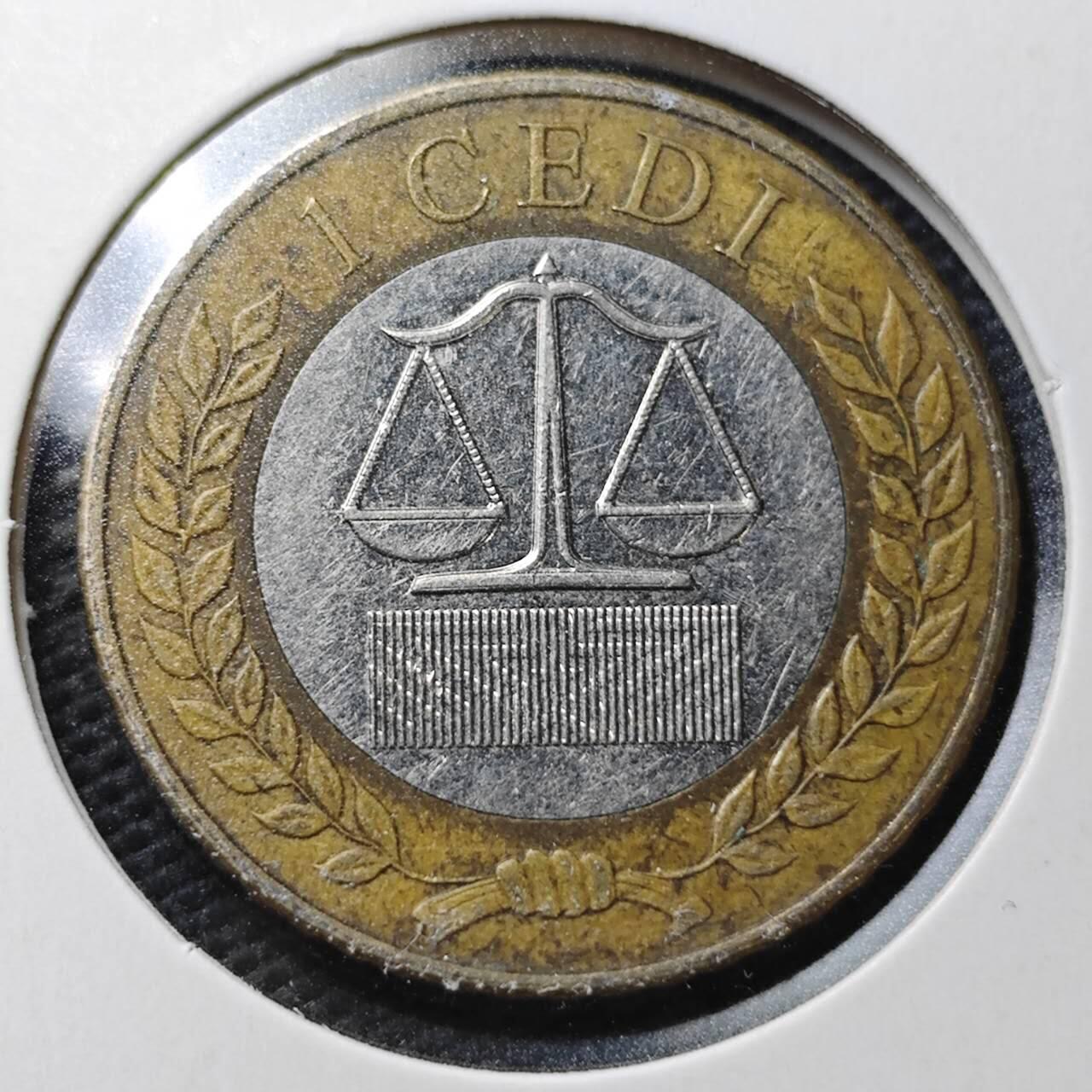 KK钱币收藏小铺  第362场  2月预留时间 周末发货  2011加纳1塞地双色币