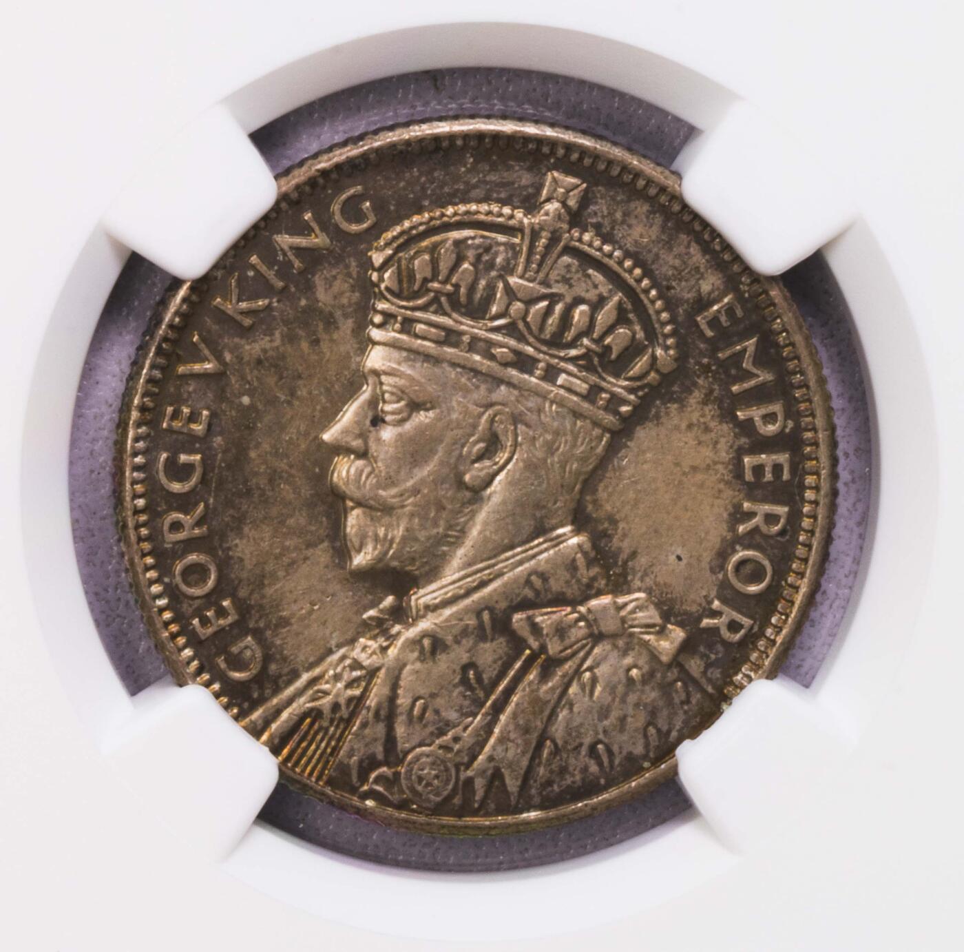 NGC-MS64 1934澳大利亚墨尔本百年福林银币 少见版本