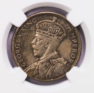 NGC-MS64 1934澳大利亚墨尔本百年福林银币 少见版本 - NGC-MS64 1934澳大利亚墨尔本百年福林银币 少见版本