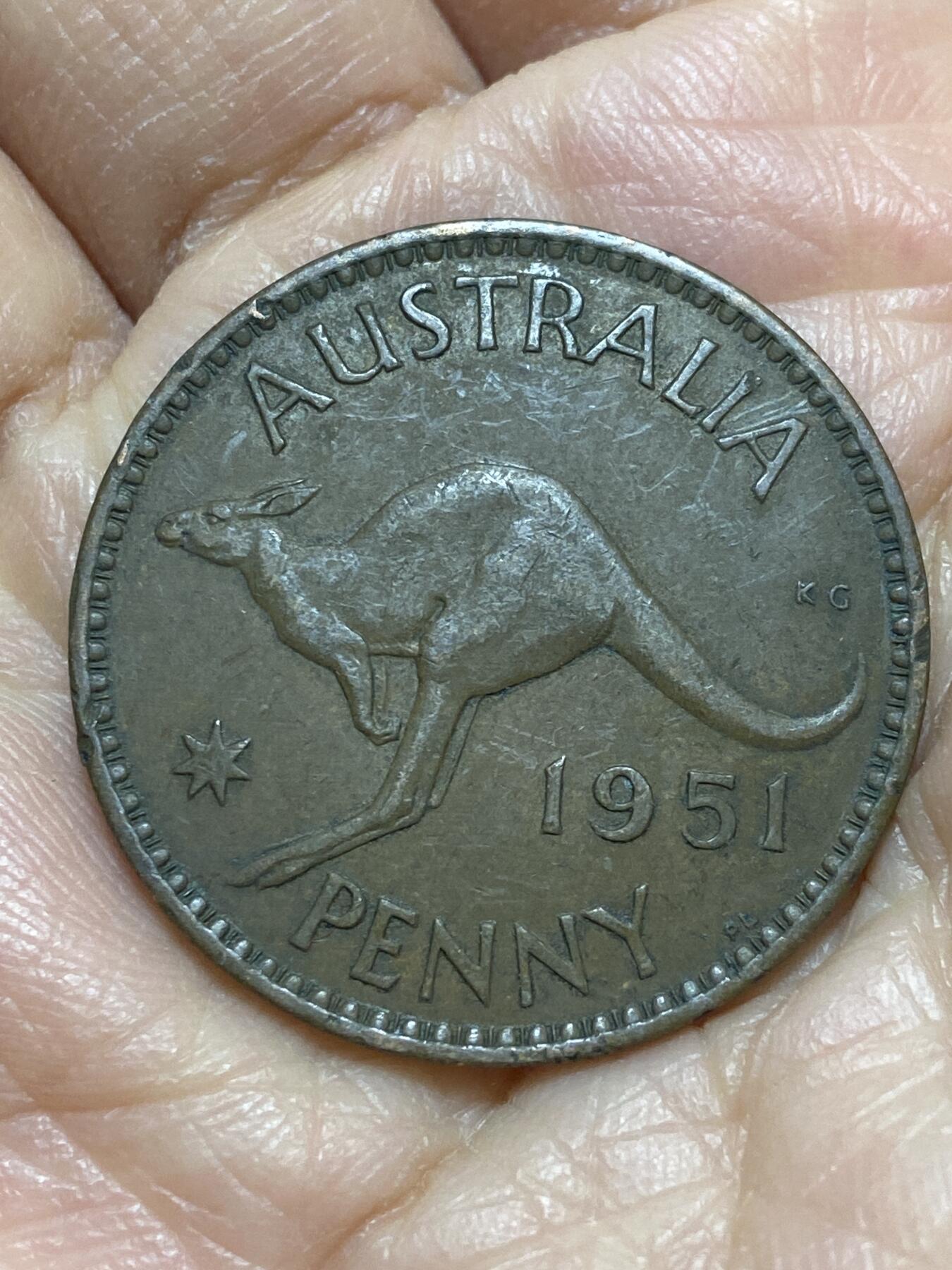 2025年第一百二十一场(总第一百四十七场）外国好品散币(免佣金) 澳大利亚🇦🇺1951年1便士(乔治六世第三版)