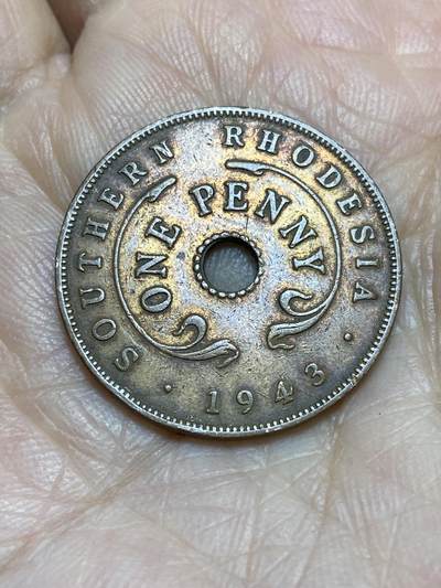 2025年第一百二十一场(总第一百四十七场）外国好品散币(免佣金) - 南罗得西亚1943年1便士(乔治六世)