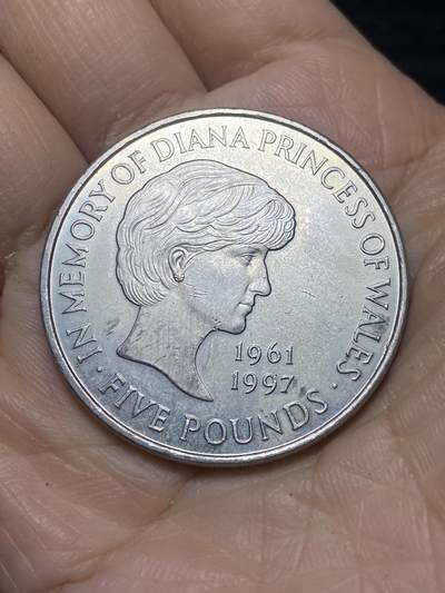 2025年第一百二十一场(总第一百四十七场）外国好品散币(免佣金) - 少见–英国🇬🇧1999年5镑(戴安娜王妃纪念币)