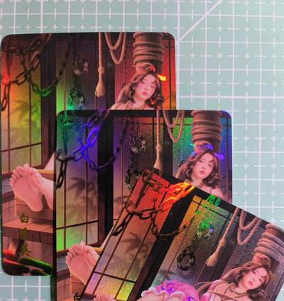 C先生卡牌 第15期 元集纪·刷子签·罐儿签·毒瘤签(持续收拍品中...) - 【彩闪】青鸾殿《水浒外传》白秀英 三渐变