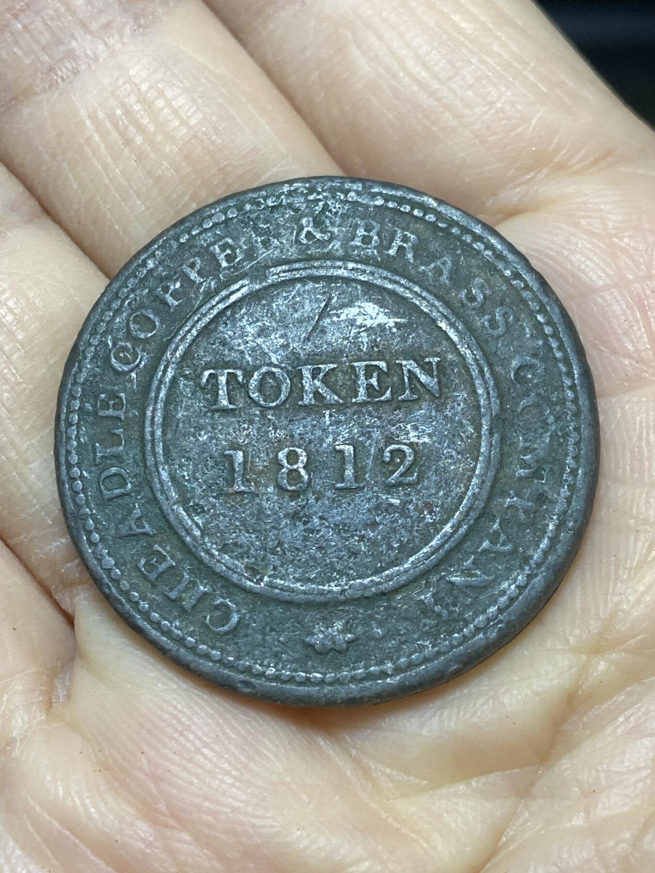 2025年第一百二十一场(总第一百四十七场）外国好品散币(免佣金) 少见品种–英国🇬🇧1812年1便士代币(斯塔福德郡-钱德尔铜和黄铜公司制造发型)