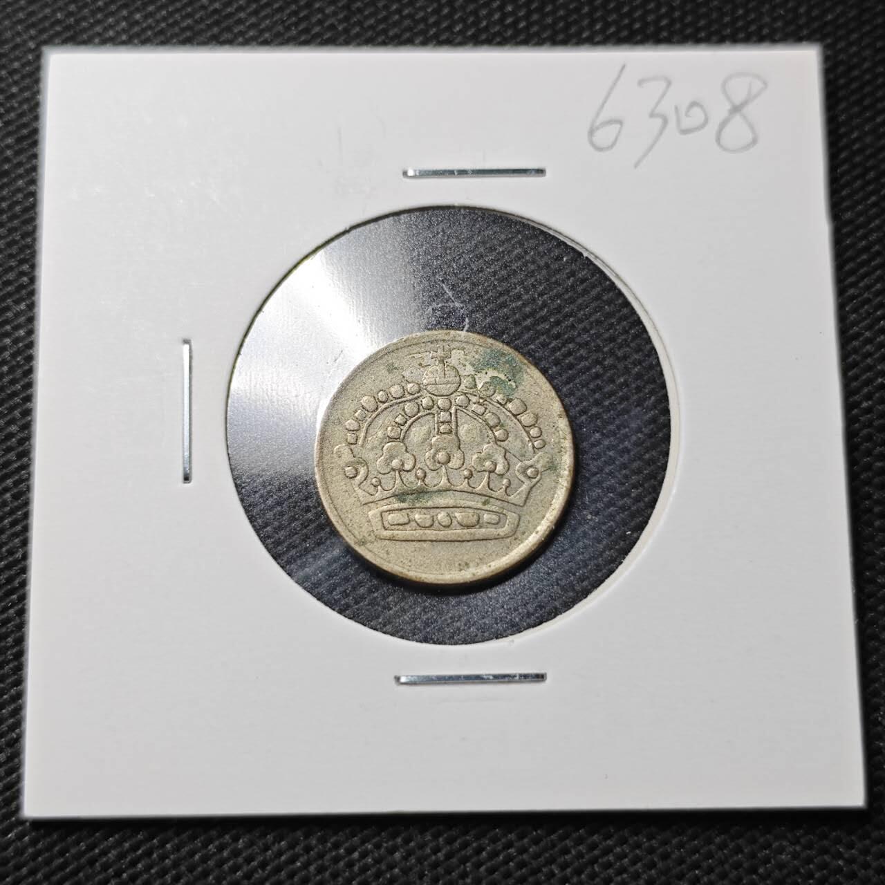 KK钱币收藏小铺  第363场  2月预留时间 周末发货  1956瑞典25欧尔银币