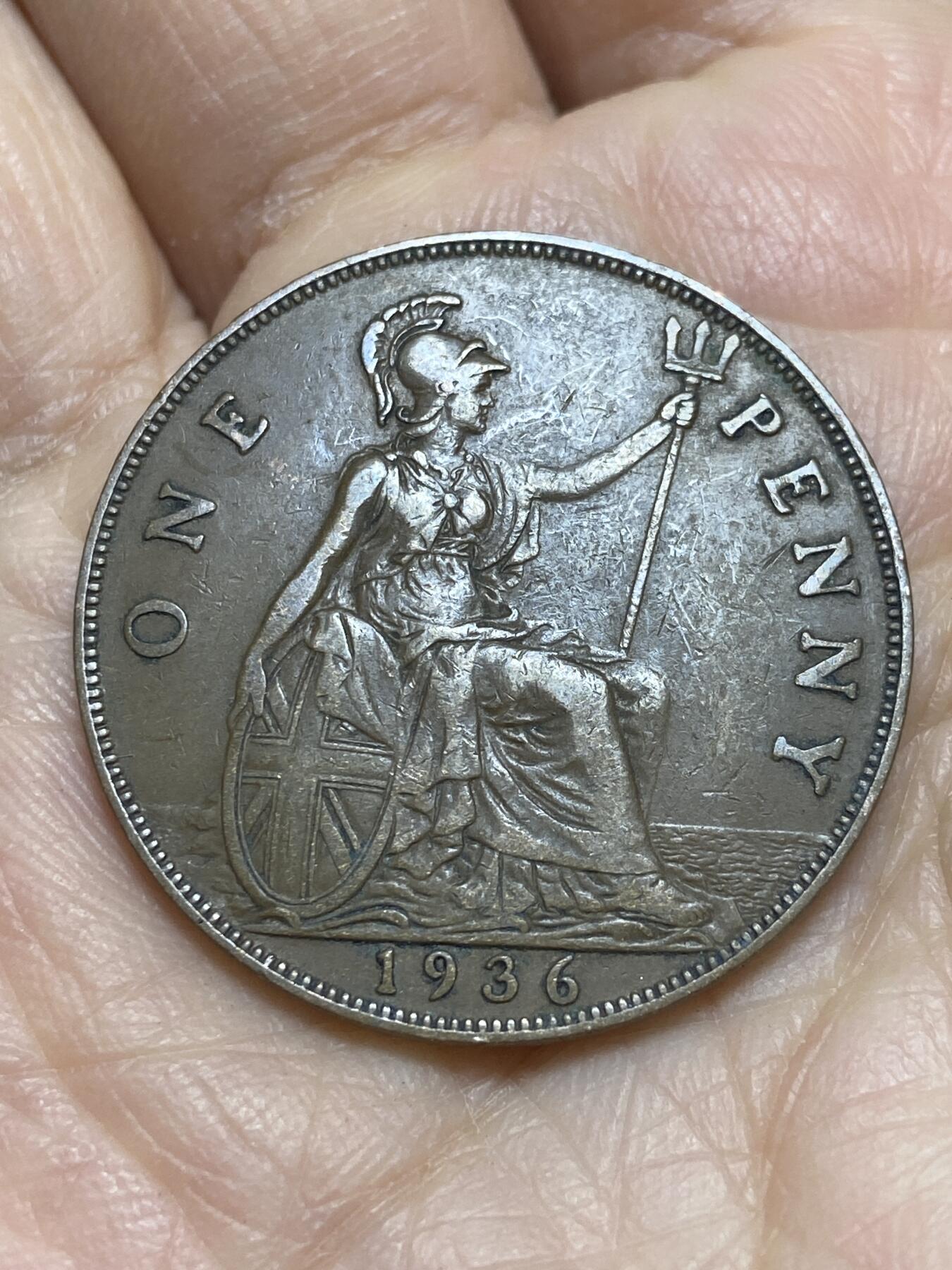 2025年第一百二十一场(总第一百四十七场）外国好品散币(免佣金) 英国🇬🇧1936年1便士(乔治五世逝世年，第三版关门年)