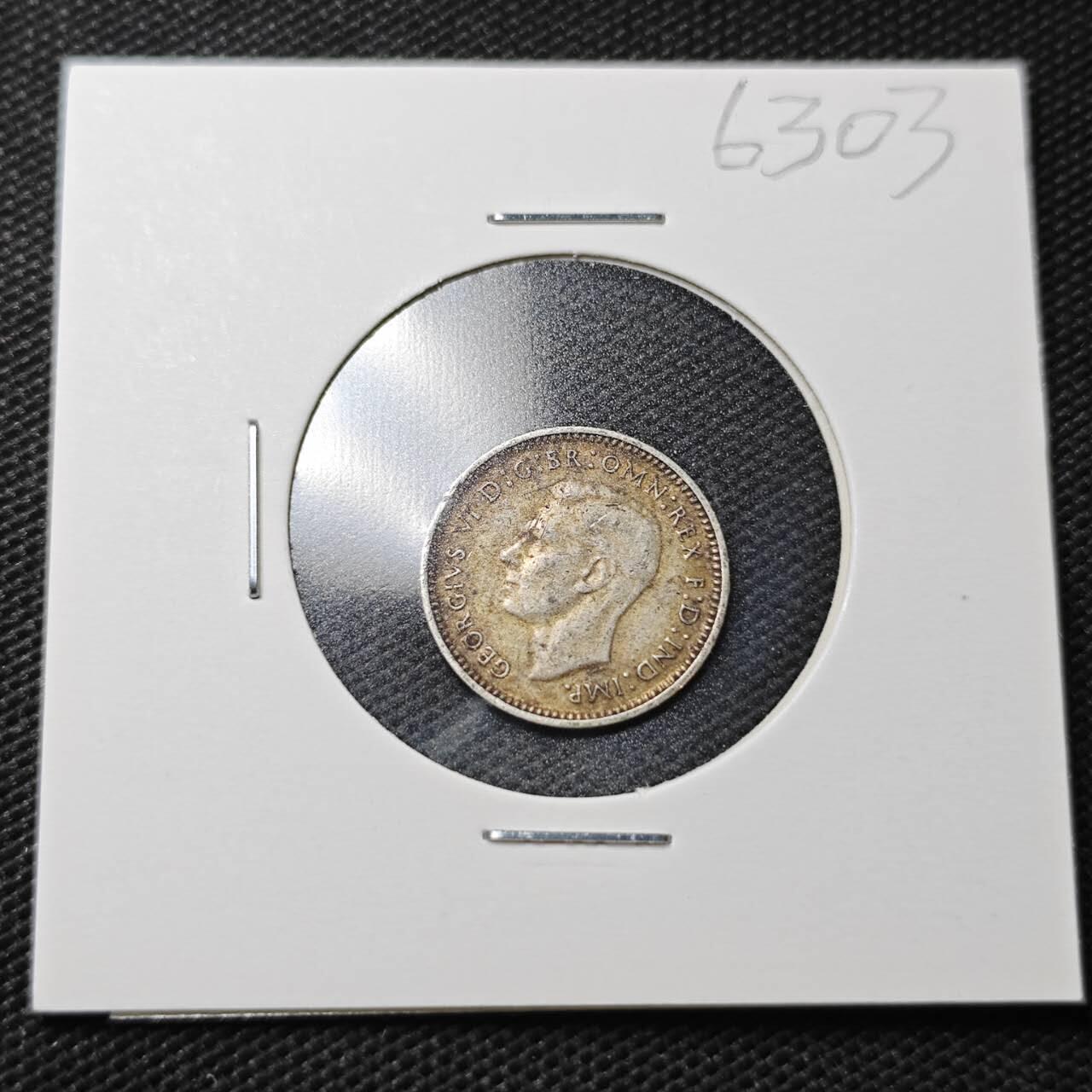 KK钱币收藏小铺  第363场  2月预留时间 周末发货  1942澳大利亚3便士银币