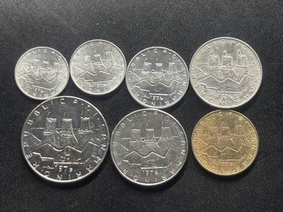 邮泉阁限时拍卖第三十四场 圣马力诺、梵蒂冈、意大利硬币专场（硬币在国外。请付邮费6元。） - 圣马力诺1976年7枚