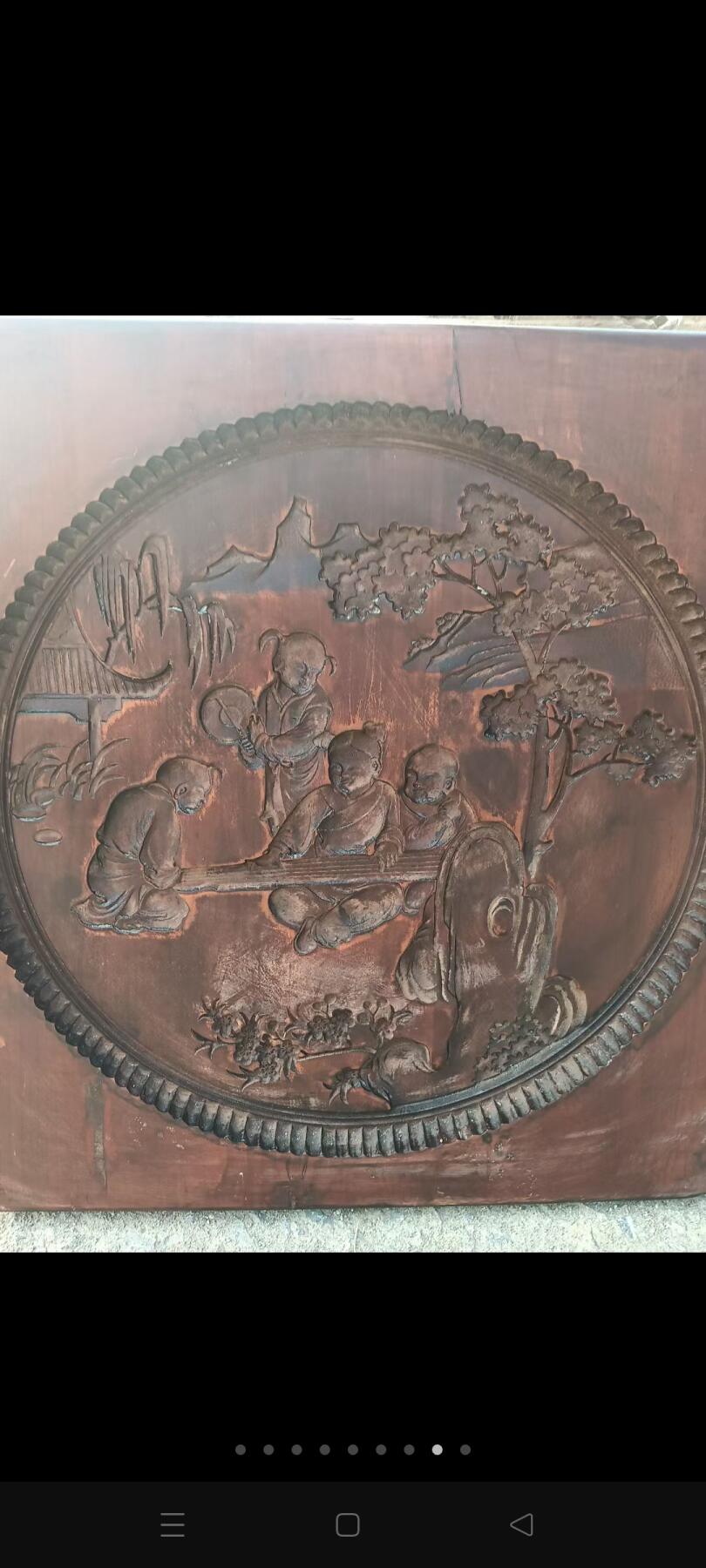 一木整挖的人物磨具摆件，尺寸50见方