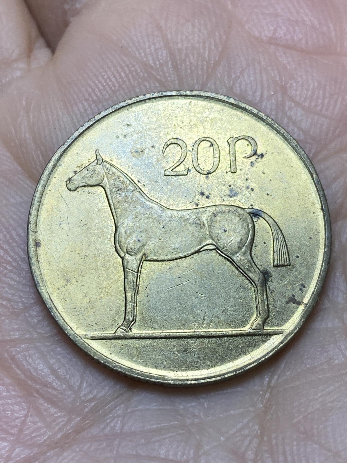 2025年第一百二十一场(总第一百四十七场）外国好品散币(免佣金) 爱尔兰🇮🇪1986年20便士(共和国时期第二套)