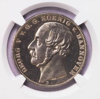 NGC-MS62 1865汉诺威东弗里士联合50周年纪念泰勒 - NGC-MS62 1865汉诺威东弗里士联合50周年纪念泰勒