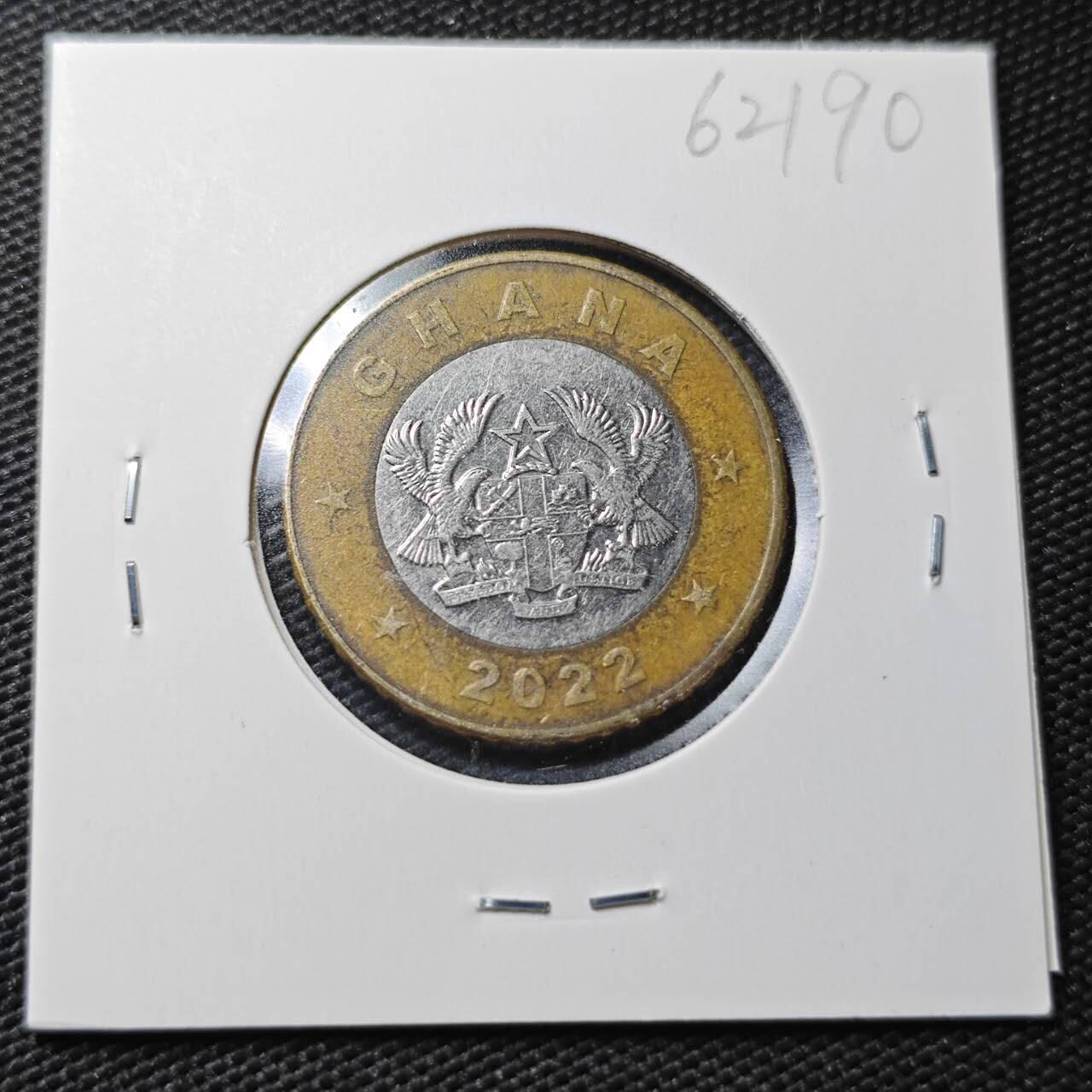 KK钱币收藏小铺  第362场  2月预留时间 周末发货  2011加纳1塞地双色币