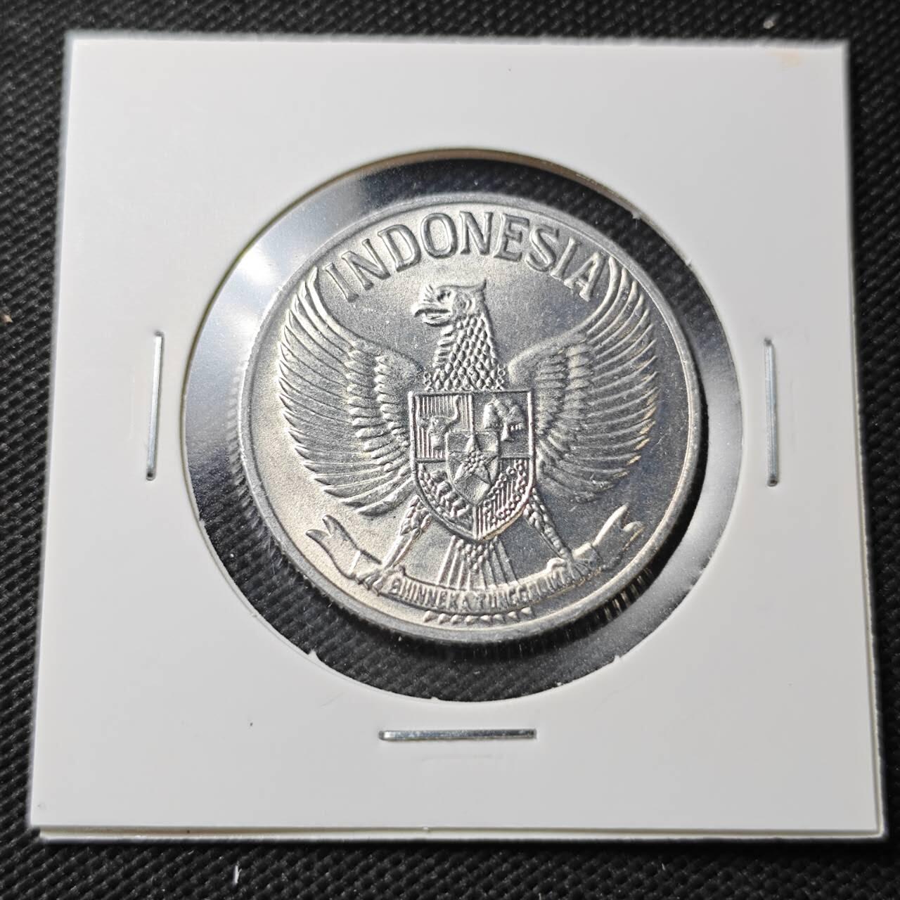 KK钱币收藏小铺  第363场  2月预留时间 周末发货  1961印度尼西亚50仙 好品