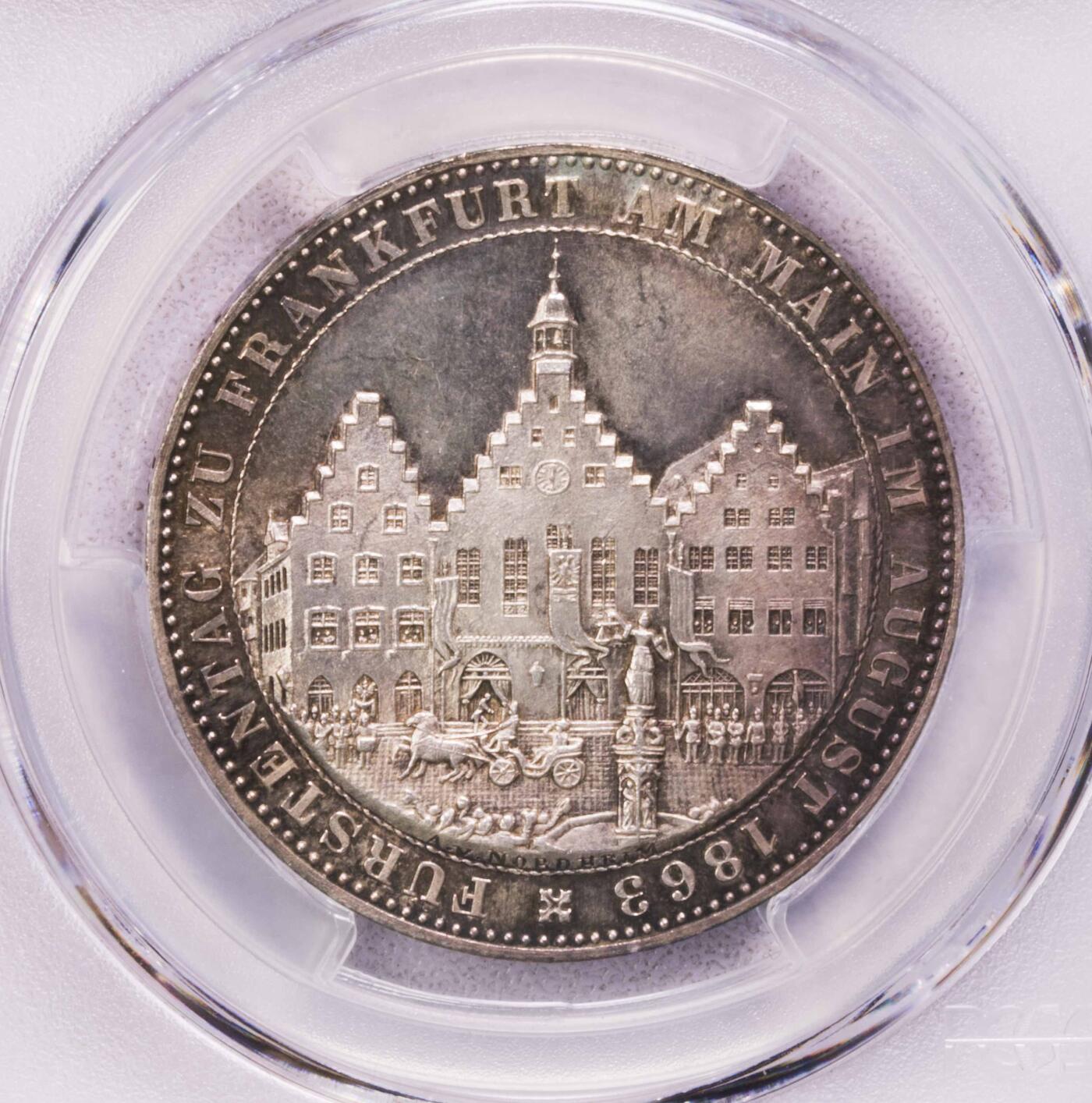 PCGS-MS66 1863法兰克福王子会议泰勒 超级完美品