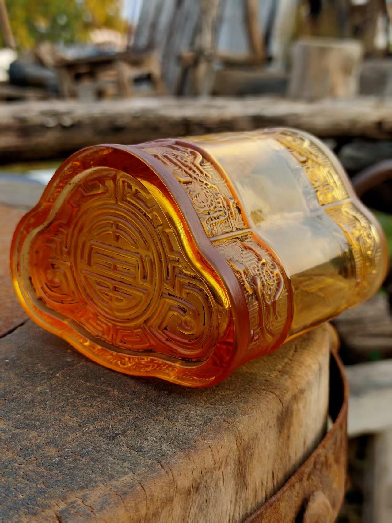 老琉璃笔筒  全品