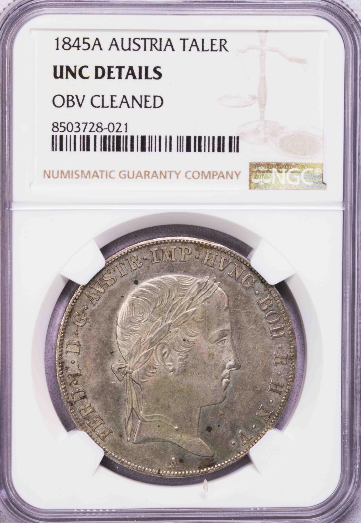 NGC-UNCD 1845奥地利约瑟夫一世泰勒大银币