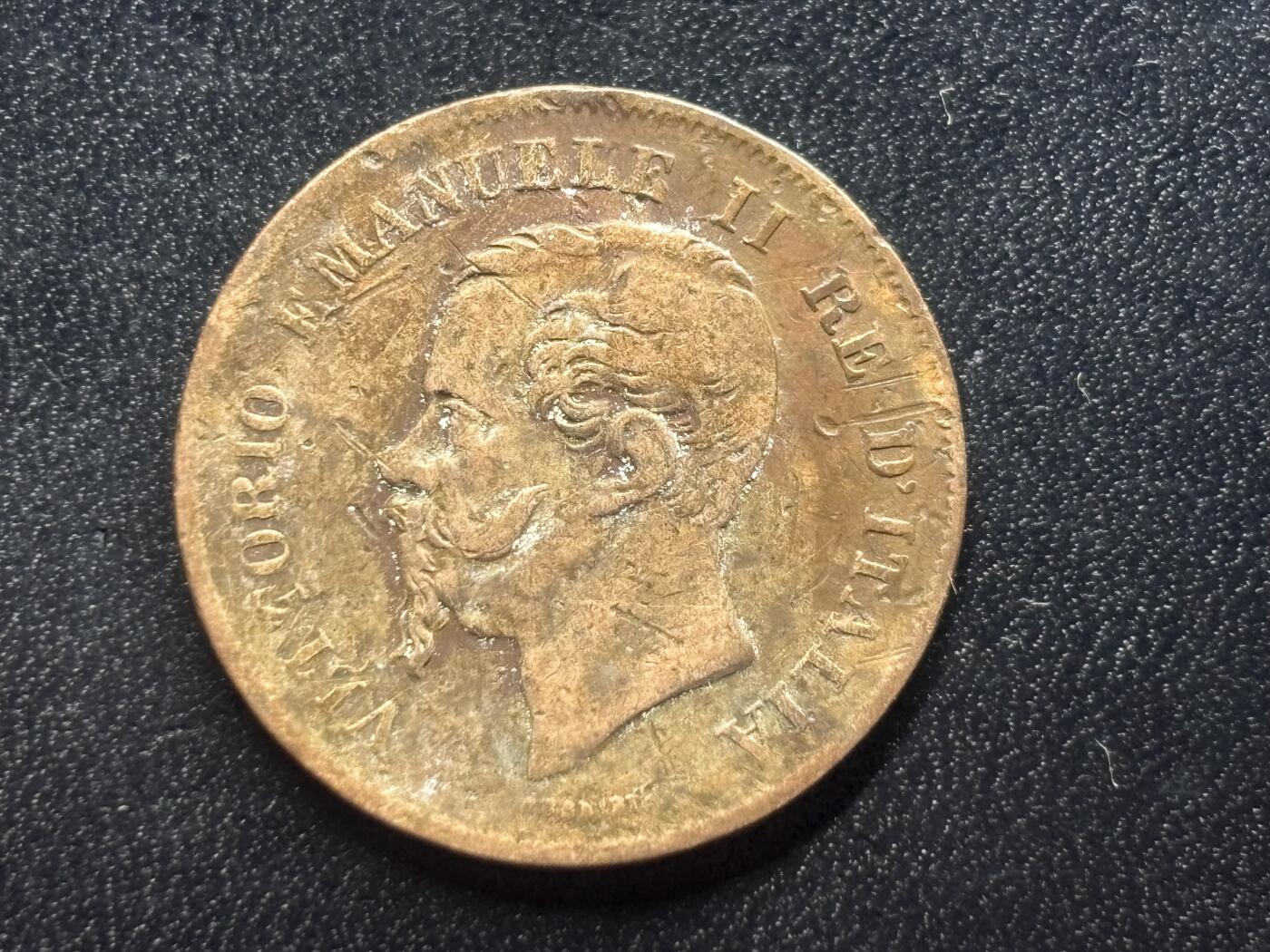 邮泉阁限时拍卖第三十四场 圣马力诺、梵蒂冈、意大利硬币专场（硬币在国外。请付邮费6元。） 意大利王国维克托·伊曼纽尔二世1862年5分N版