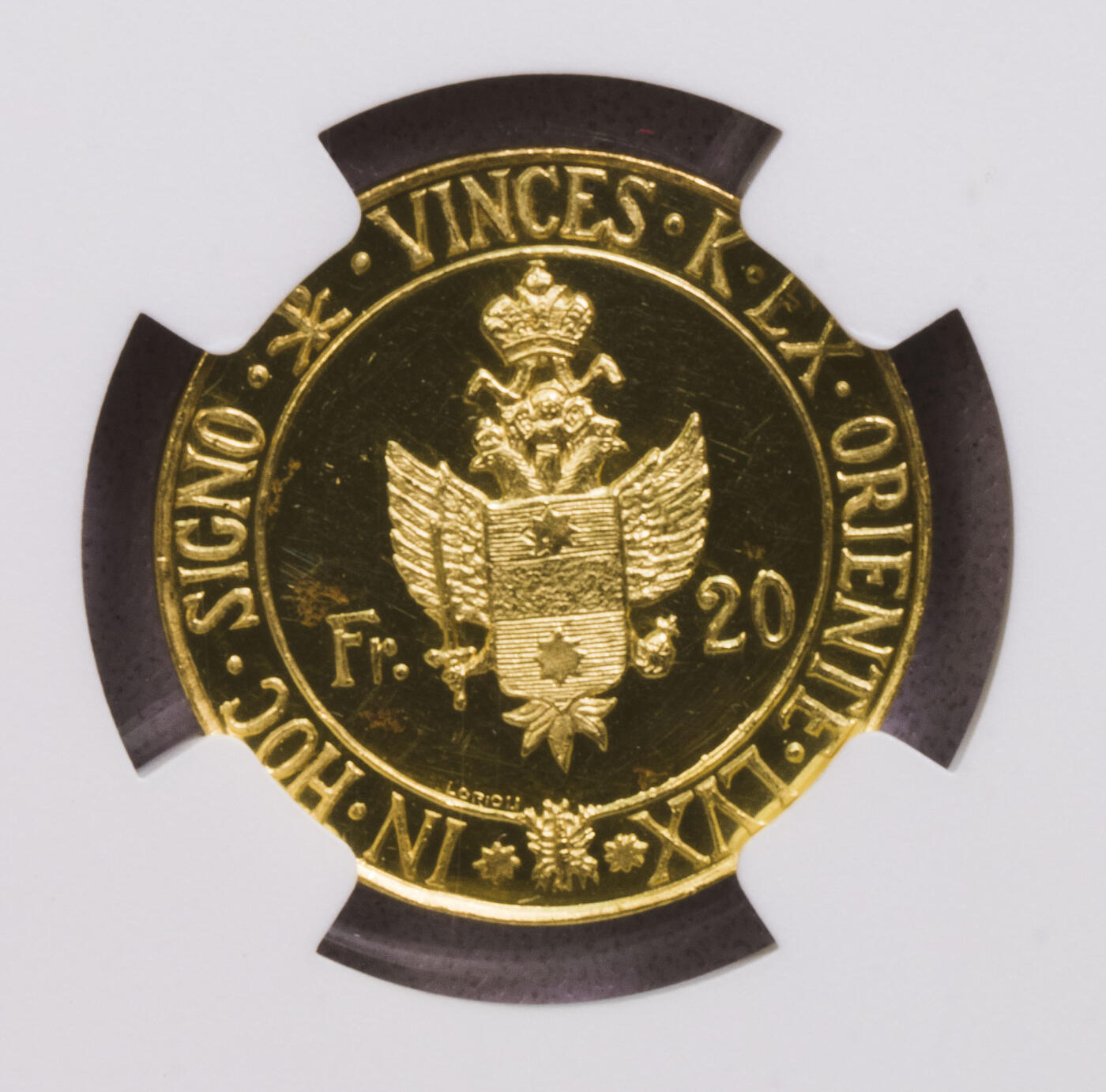 NGC-PF61CAMEO 1955特拉布宗20法郎金币 稀少品种