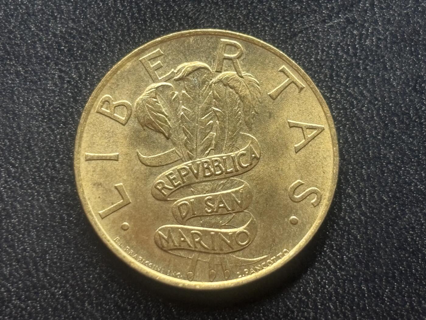 邮泉阁限时拍卖第三十四场 圣马力诺、梵蒂冈、意大利硬币专场（硬币在国外。请付邮费6元。） 圣马力诺1995年200里拉