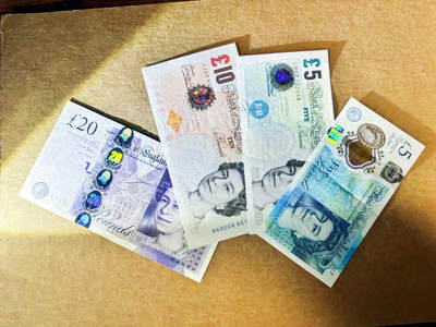 【Blue Auction】世界纸币精拍第745期——18级TOP拍卖/信誉/品质/专业/高效💫 - 【一组4张】英国不同版本5-20镑 AU/UNC-