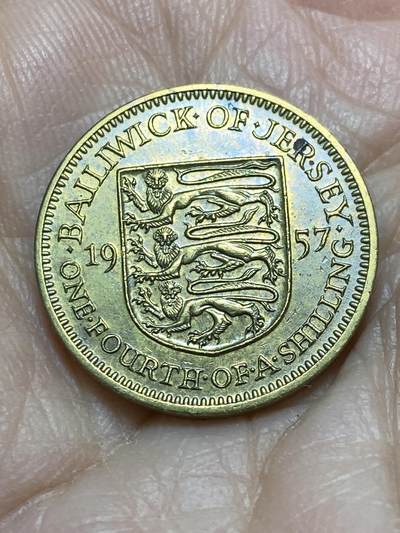 2025年第一百二十一场(总第一百四十七场）外国好品散币(免佣金) - 英属泽西岛🇯🇪1957年1/4先令