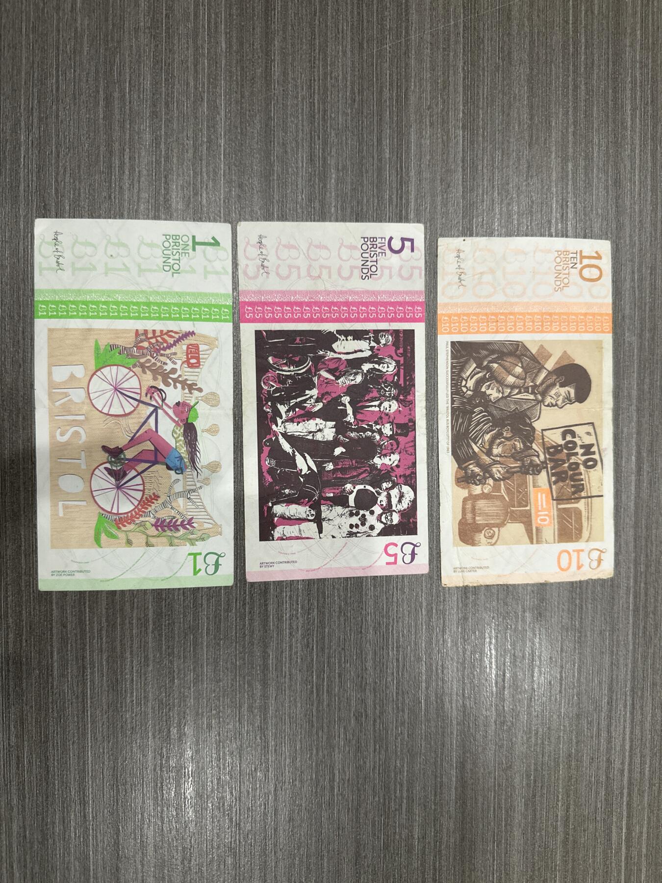 杂币连体钞 英国布里斯托尔英镑流通品 稀少品