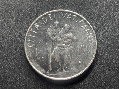 邮泉阁限时拍卖第三十四场 圣马力诺、梵蒂冈、意大利硬币专场（硬币在国外。请付邮费6元。） - 梵蒂冈教宗若望保禄二世1982年100里拉