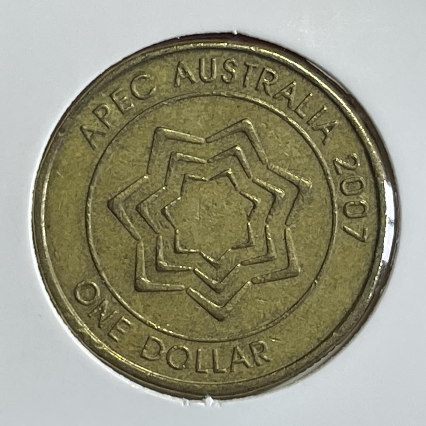 【澳大利亚硬币】限时专场 澳大利亚 2007年 1澳元 APEC峰会纪念币一枚