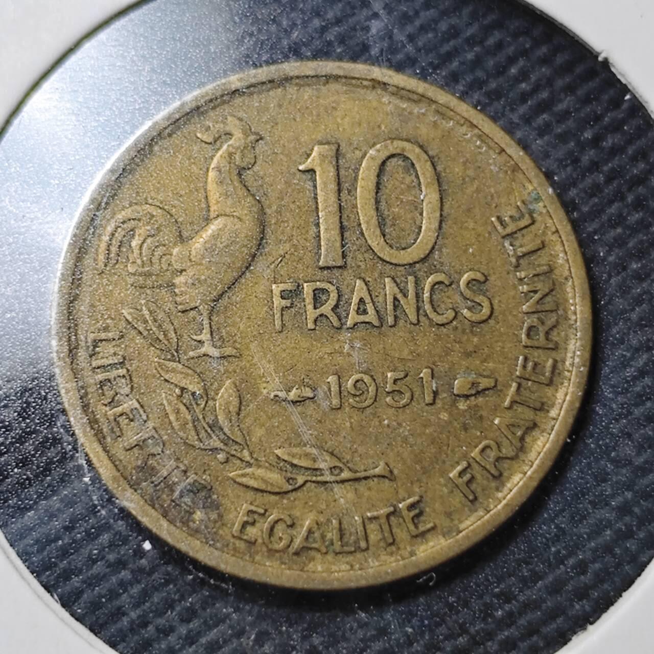 KK钱币收藏小铺  第363场  2月预留时间 周末发货  法国10法郎