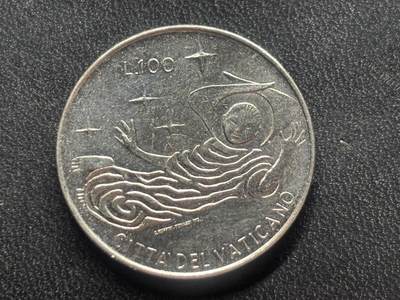 邮泉阁限时拍卖第三十四场 圣马力诺、梵蒂冈、意大利硬币专场（硬币在国外。请付邮费6元。） - 梵蒂冈教宗保禄六世1969年100里拉