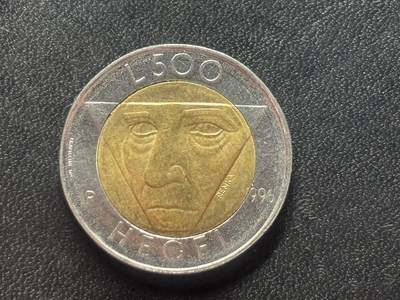 邮泉阁限时拍卖第三十四场 圣马力诺、梵蒂冈、意大利硬币专场（硬币在国外。请付邮费6元。） - 圣马力诺1996年500里拉