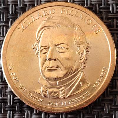 布加迪🐬～世界钱币(上海)🌾第 256 期 /  各国套币和散币 - 美国🇺🇸总统币 1元 第13届 米勒德·菲尔莫尔(1850-1853)